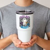 Cute But Creepy Funny Halloween Retro Tumbler thumb 2