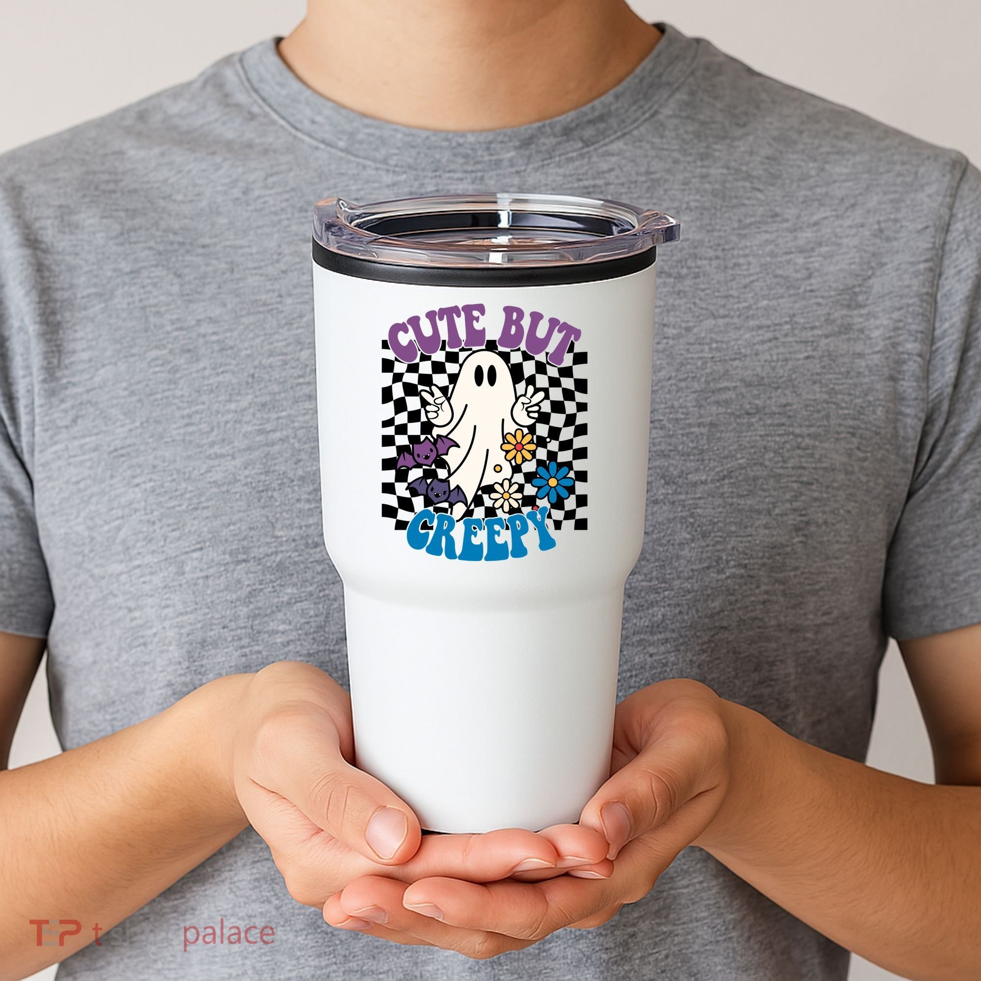 Cute But Creepy Funny Halloween Retro Tumbler