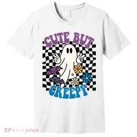 Cute But Creepy Funny Halloween Retro Premium T-Shirt thumb 0
