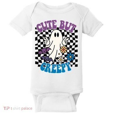Cute But Creepy Funny Halloween Retro Baby Bodysuit