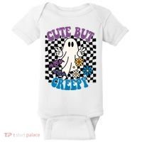 Cute But Creepy Funny Halloween Retro Baby Bodysuit thumb 0