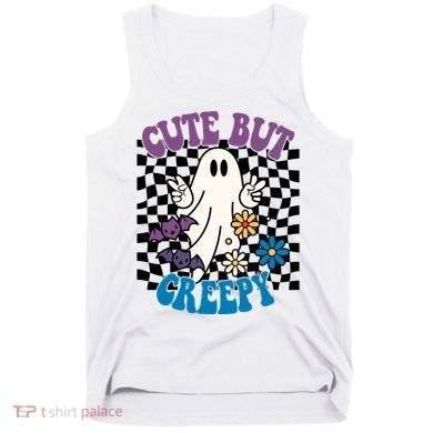 Cute But Creepy Funny Halloween Retro Tank Top