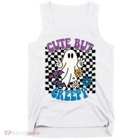 Cute But Creepy Funny Halloween Retro Tank Top thumb 0