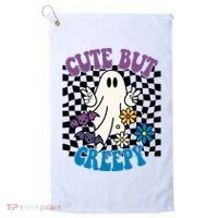 Cute But Creepy Funny Halloween Retro Golf Towel thumb 0