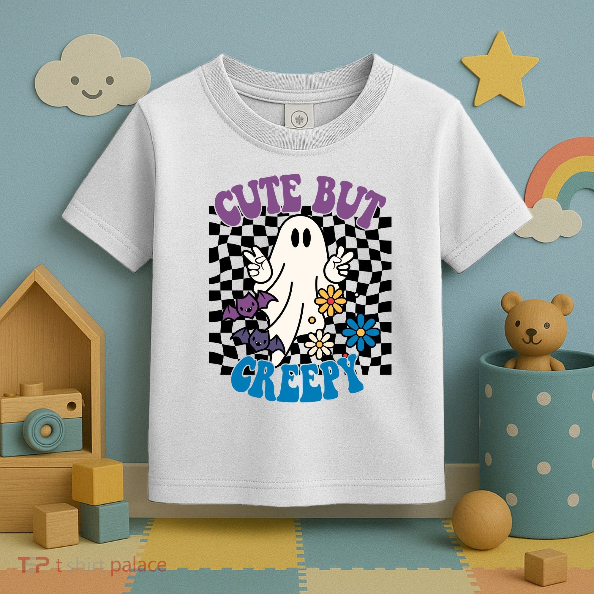 Cute But Creepy Funny Halloween Retro Toddler T-Shirt