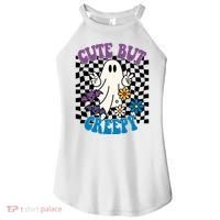 Cute But Creepy Funny Halloween Retro Women's Perfect Tri Rocker Tank thumb 0