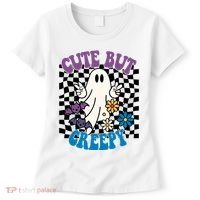 Cute But Creepy Funny Halloween Retro Women's T-Shirt thumb 0