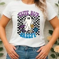 Cute But Creepy Funny Halloween Retro Women's T-Shirt thumb 2