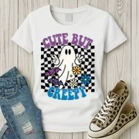 Cute But Creepy Funny Halloween Retro Women's T-Shirt thumb 3
