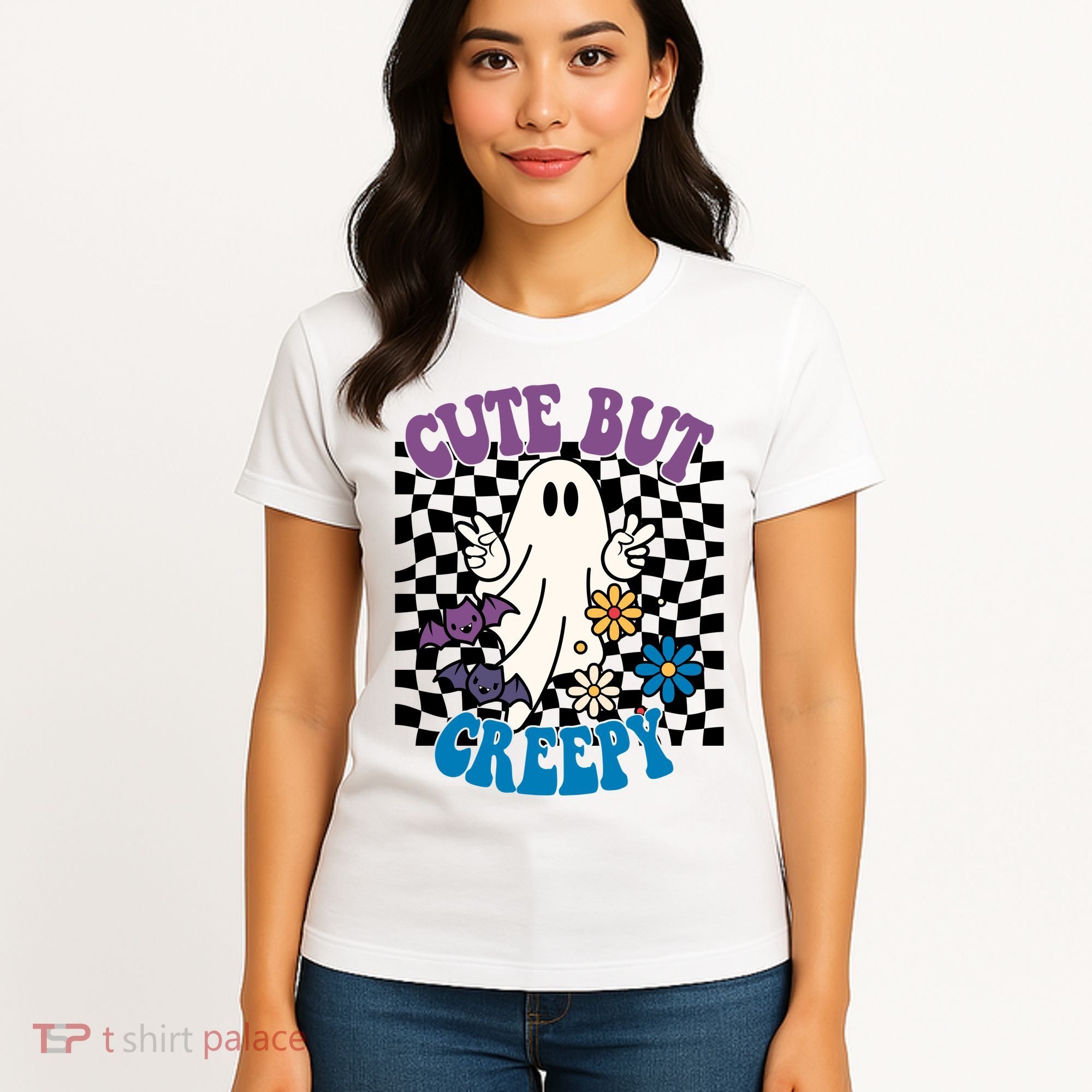 Cute But Creepy Funny Halloween Retro Women's T-Shirt
