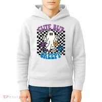 Cute But Creepy Funny Halloween Retro Kids Hoodie thumb 4