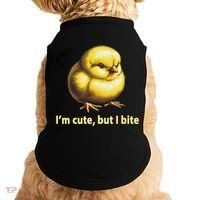 CUTE BABY CHICK ANGRY CHICKEN FUNNY WOMEN ANIMAL EASTER Doggie Tank thumb 0