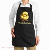CUTE BABY CHICK ANGRY CHICKEN FUNNY WOMEN ANIMAL EASTER Apron thumb 2