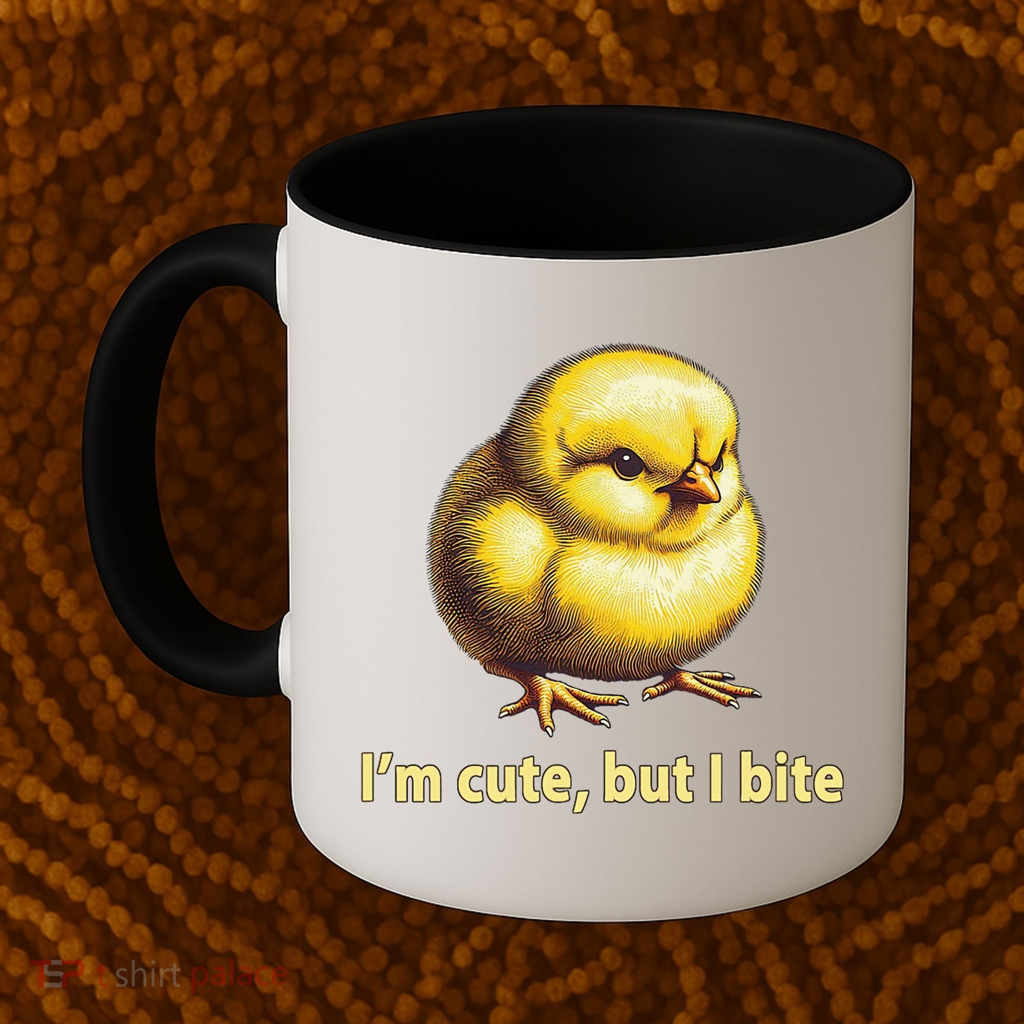 CUTE BABY CHICK ANGRY CHICKEN FUNNY WOMEN ANIMAL EASTER Coffee Mug