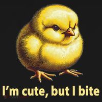 CUTE BABY CHICK ANGRY CHICKEN FUNNY WOMEN ANIMAL EASTER Coaster thumb 2