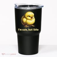 CUTE BABY CHICK ANGRY CHICKEN FUNNY WOMEN ANIMAL EASTER Tumbler thumb 0
