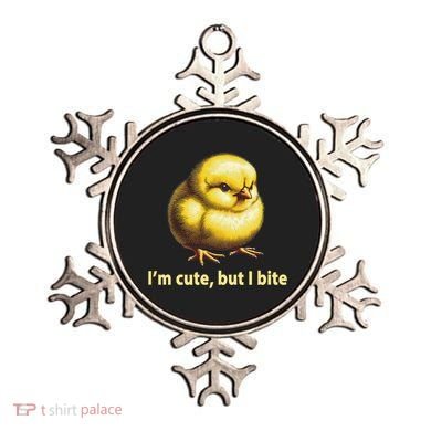 CUTE BABY CHICK ANGRY CHICKEN FUNNY WOMEN ANIMAL EASTER Ornament