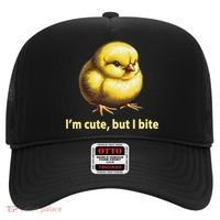 CUTE BABY CHICK ANGRY CHICKEN FUNNY WOMEN ANIMAL EASTER Hat thumb 0