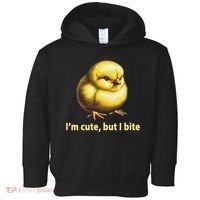 CUTE BABY CHICK ANGRY CHICKEN FUNNY WOMEN ANIMAL EASTER Toddler Hoodie thumb 0