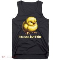 CUTE BABY CHICK ANGRY CHICKEN FUNNY WOMEN ANIMAL EASTER Tank Top thumb 0
