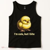 CUTE BABY CHICK ANGRY CHICKEN FUNNY WOMEN ANIMAL EASTER Tank Top thumb 2