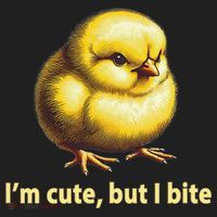 CUTE BABY CHICK ANGRY CHICKEN FUNNY WOMEN ANIMAL EASTER Golf Towel thumb 3