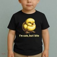 CUTE BABY CHICK ANGRY CHICKEN FUNNY WOMEN ANIMAL EASTER Toddler T-Shirt thumb 2