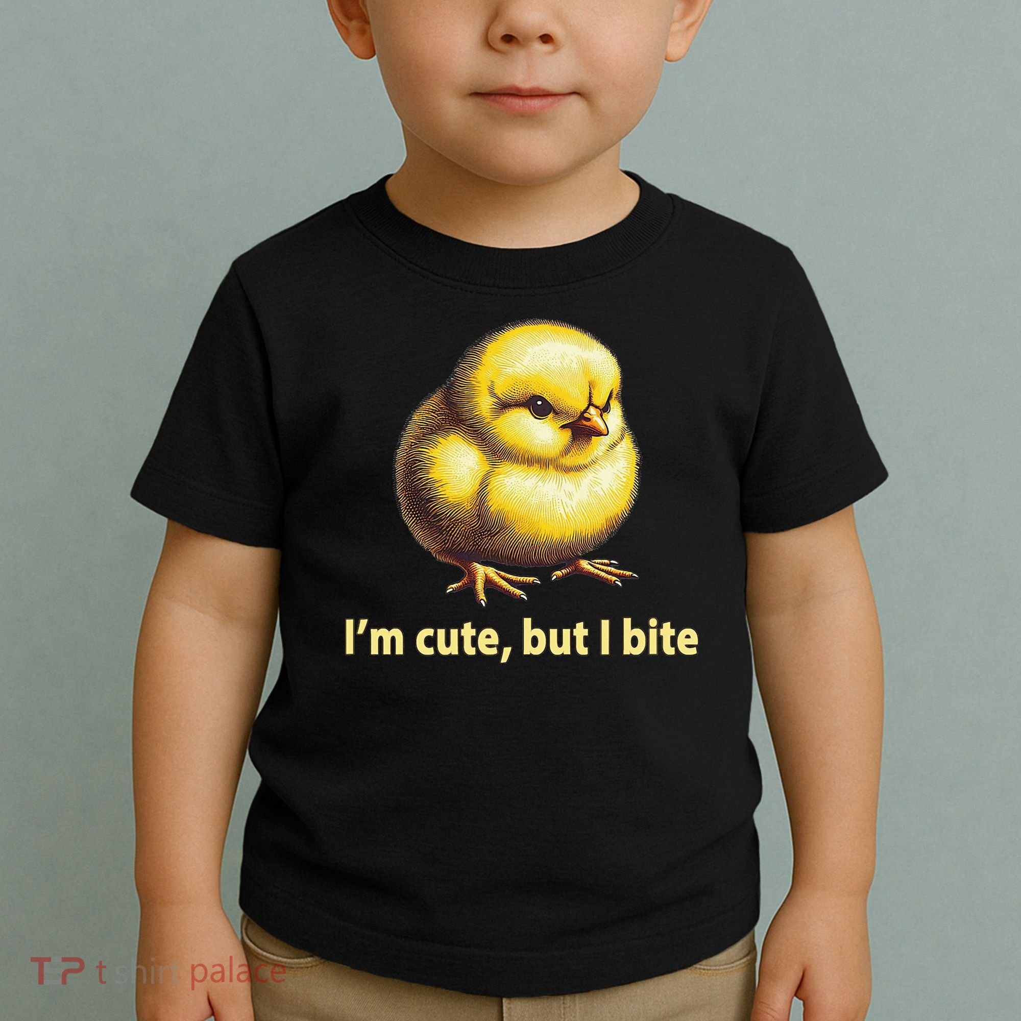 CUTE BABY CHICK ANGRY CHICKEN FUNNY WOMEN ANIMAL EASTER Toddler T-Shirt