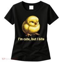 CUTE BABY CHICK ANGRY CHICKEN FUNNY WOMEN ANIMAL EASTER Women's T-Shirt thumb 0
