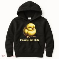 CUTE BABY CHICK ANGRY CHICKEN FUNNY WOMEN ANIMAL EASTER Kids Hoodie thumb 0