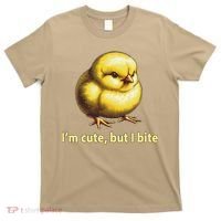 CUTE BABY CHICK ANGRY CHICKEN FUNNY WOMEN ANIMAL EASTER T-Shirt thumb 0