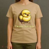 CUTE BABY CHICK ANGRY CHICKEN FUNNY WOMEN ANIMAL EASTER T-Shirt thumb 4