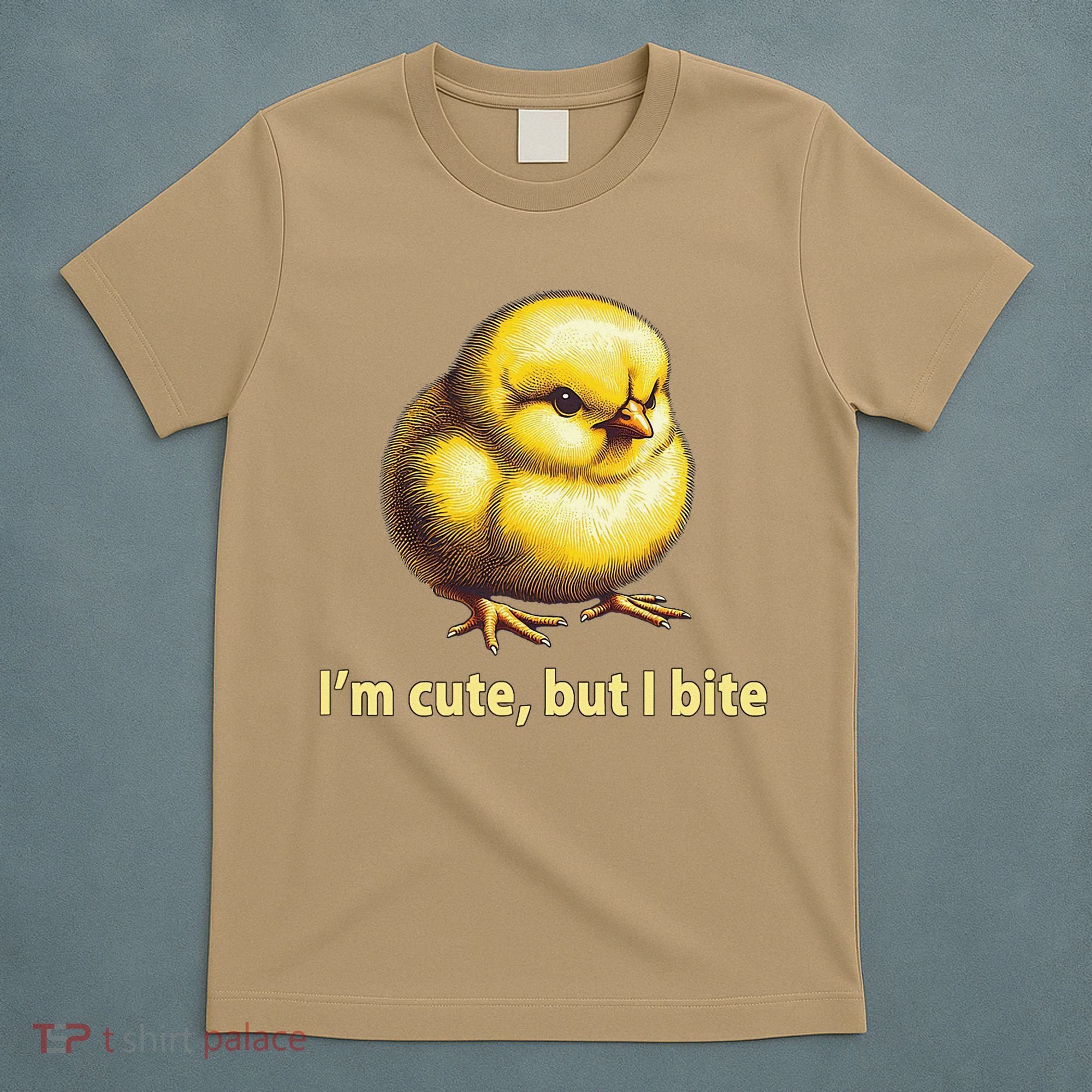 CUTE BABY CHICK ANGRY CHICKEN FUNNY WOMEN ANIMAL EASTER T-Shirt