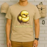 CUTE BABY CHICK ANGRY CHICKEN FUNNY WOMEN ANIMAL EASTER T-Shirt thumb 6