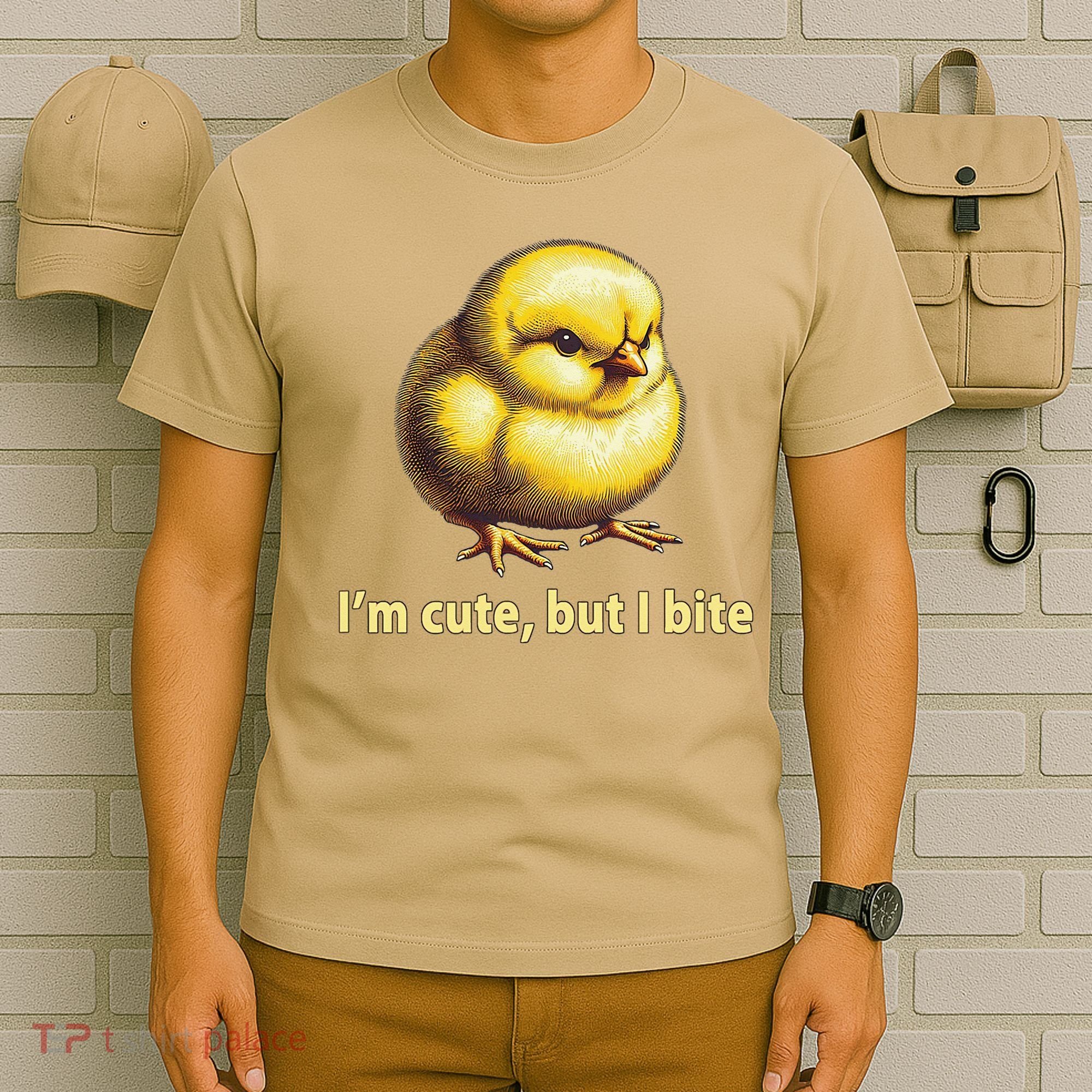 CUTE BABY CHICK ANGRY CHICKEN FUNNY WOMEN ANIMAL EASTER T-Shirt
