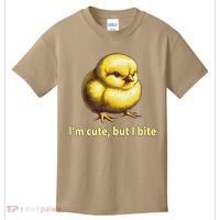 CUTE BABY CHICK ANGRY CHICKEN FUNNY WOMEN ANIMAL EASTER Kids T-Shirt thumb 0