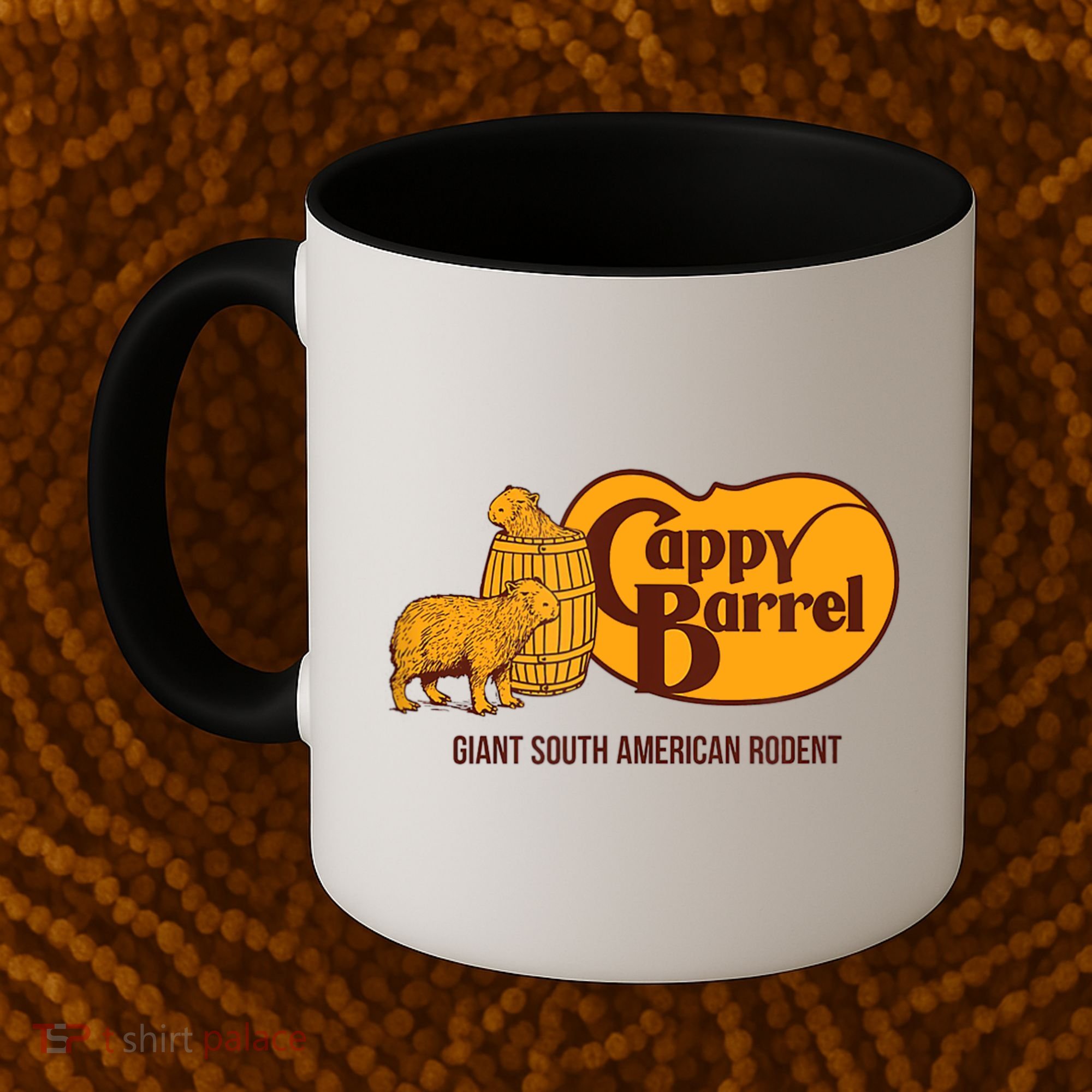 Cappy Barrel; Capybara Campaign Store Logo Coffee Mug