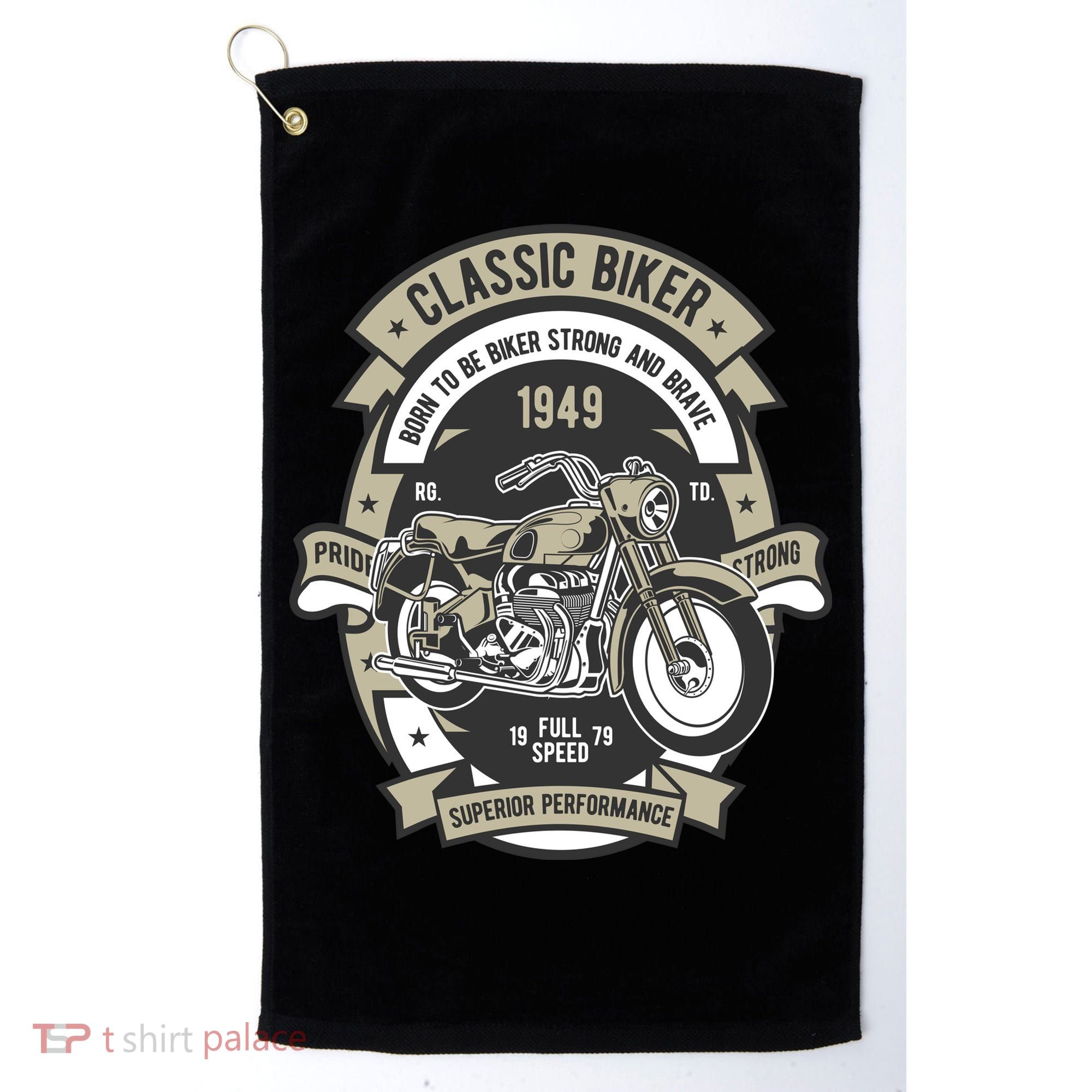 Classic Biker Golf Towel
