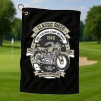 Classic Biker Golf Towel thumb 1