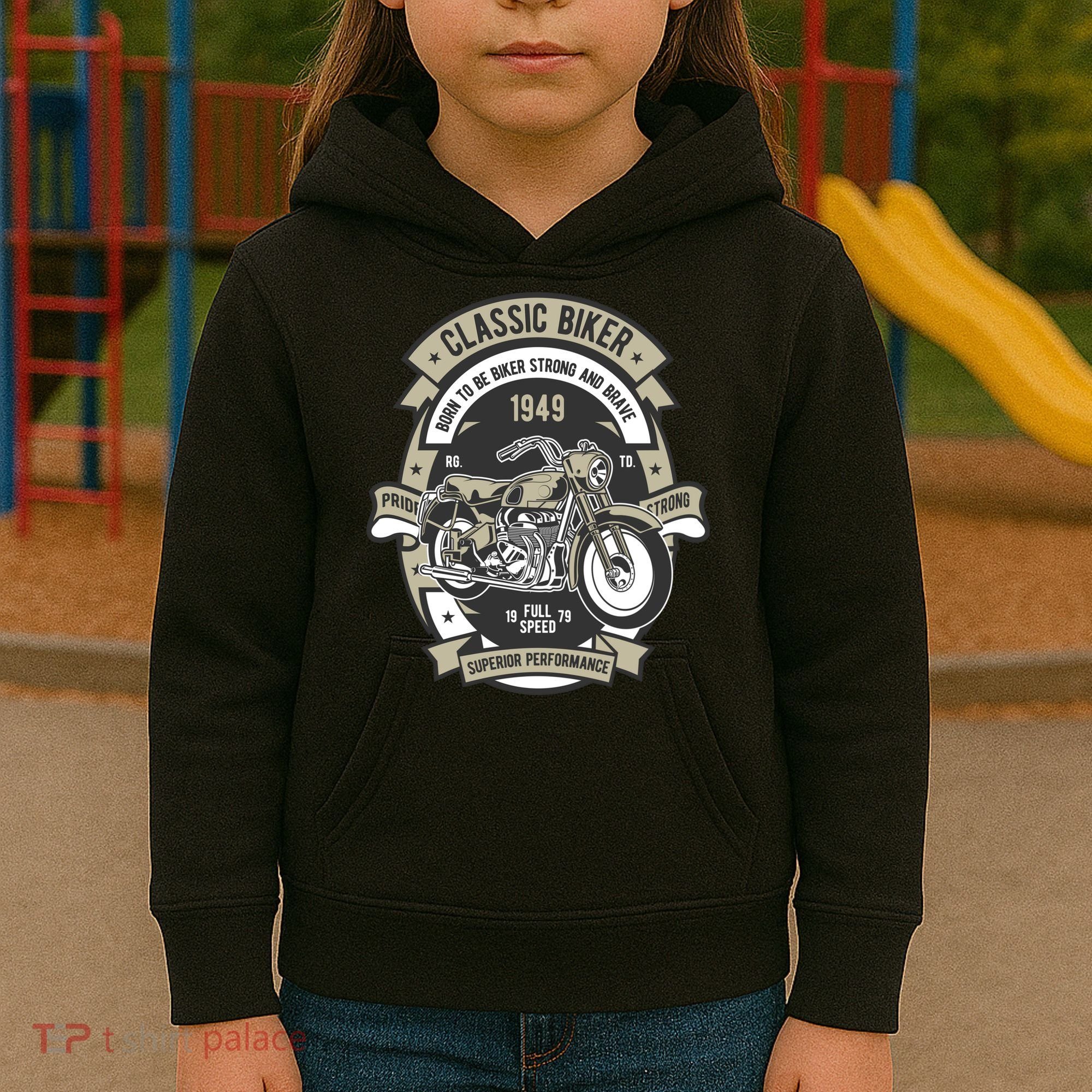Classic Biker Kids Hoodie