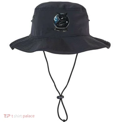 Cosmic Black Cat Crystal Globe Bucket Hat