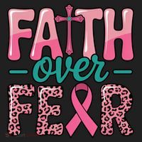 Cross Breast Cancer Faith Over Fear Women's Sweatshirt thumb 2
