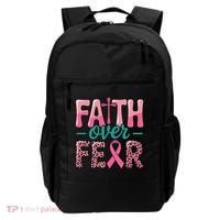 Cross Breast Cancer Faith Over Fear Backpack thumb 0