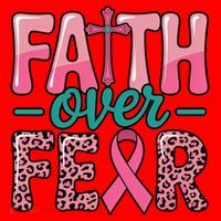 Cross Breast Cancer Faith Over Fear Santa Hat thumb 1