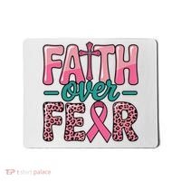 Cross Breast Cancer Faith Over Fear Mousepad thumb 0