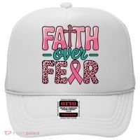 Cross Breast Cancer Faith Over Fear Hat thumb 0