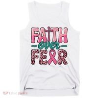 Cross Breast Cancer Faith Over Fear Tank Top thumb 0