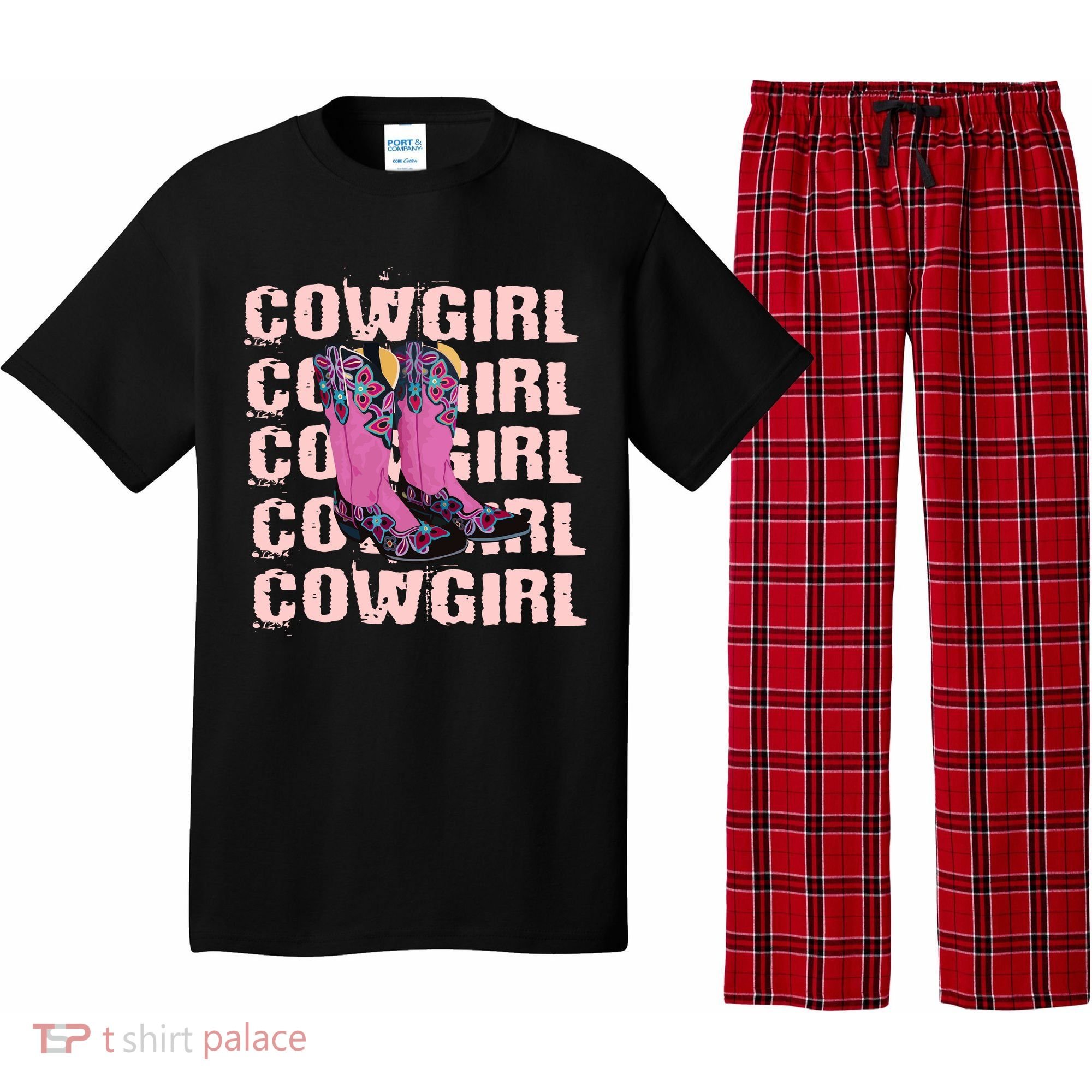 Cowgirl Boots Pajama Set