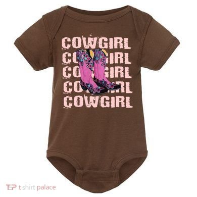 Cowgirl Boots Baby Bodysuit