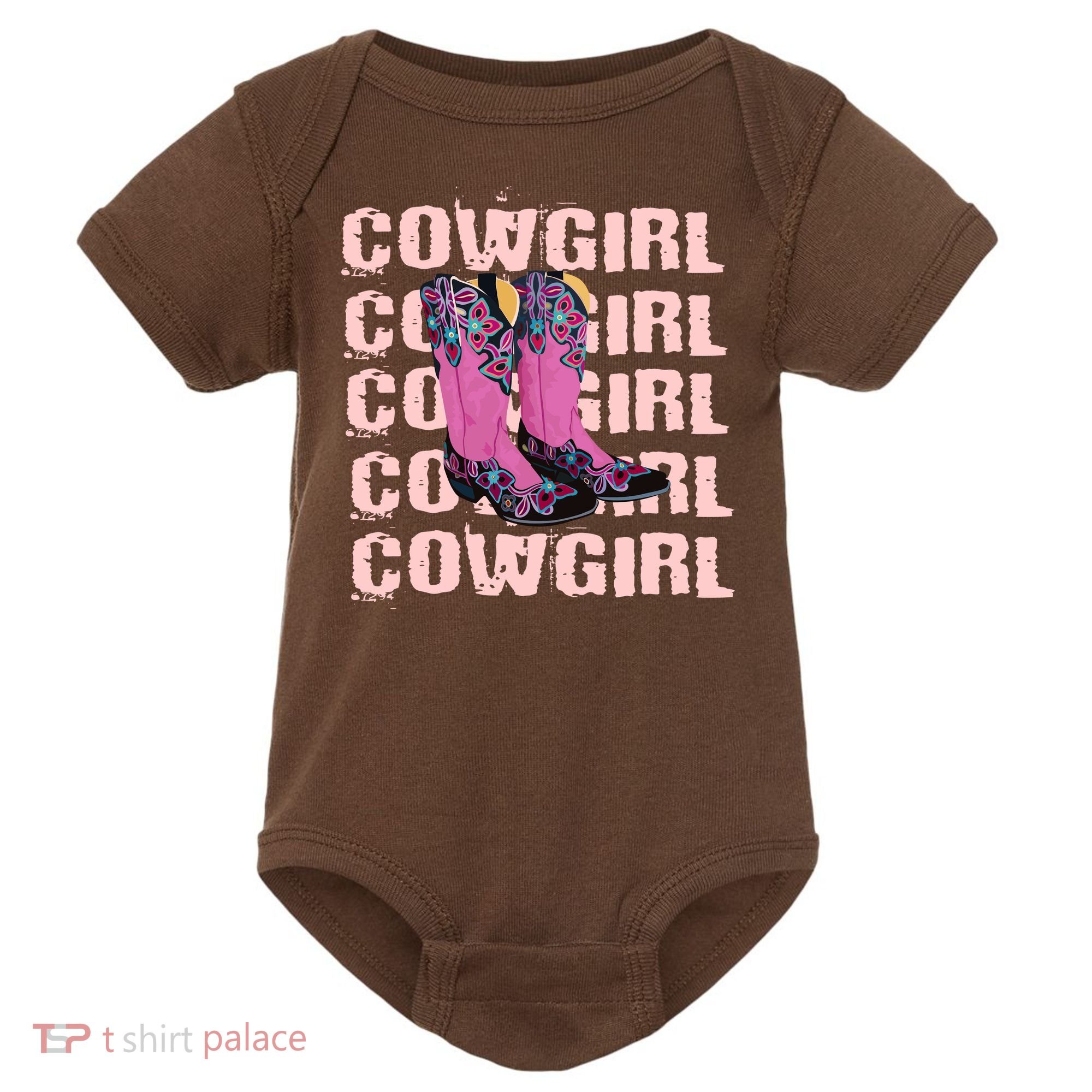 Cowgirl Boots Baby Bodysuit